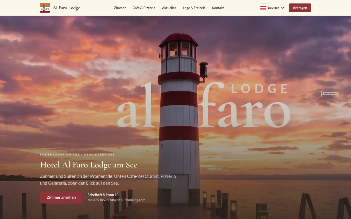 Konzept-Website Al Faro Lodge