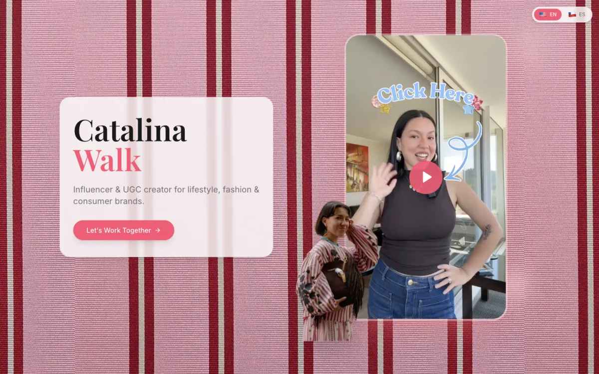 Portfolioseite Catalina Walk