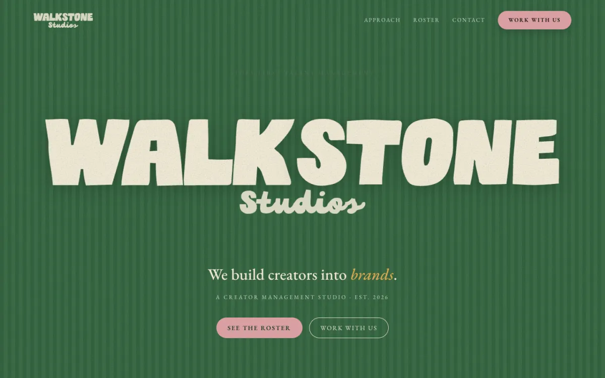 Agenturseite WalkStone Studios